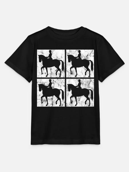 Dressage Cavalier de dressage Cheval d’équitation - T-shirt bio MINI CREATOR Stanley/Stella Enfant - noir