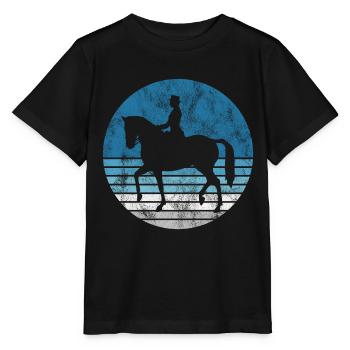 Dressage Cavalier de dressage Cheval d’équitation - T-shirt bio MINI CREATOR Stanley/Stella Enfant - noir - Devant - Mikhail (115cm)
