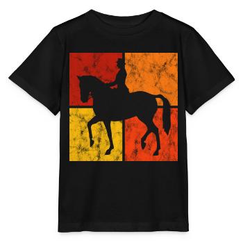 Dressage Cavalier de dressage Cheval d’équitation - T-shirt bio MINI CREATOR Stanley/Stella Enfant - noir - Devant - Mikhail (115cm)
