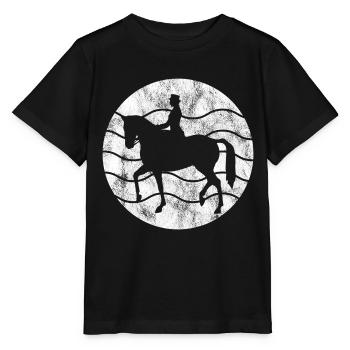 Dressage Cavalier de dressage Cheval d’équitation - T-shirt bio MINI CREATOR Stanley/Stella Enfant - noir - Devant - Mikhail (115cm)