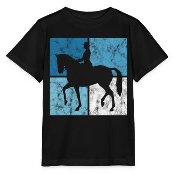 Dressage Cavalier de dressage Cheval d’équitation - T-shirt bio MINI CREATOR Stanley/Stella Enfant - noir - Devant - Mikhail (115cm)