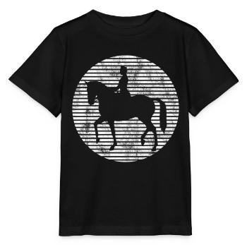 Dressage Cavalier de dressage Cheval d’équitation - T-shirt bio MINI CREATOR Stanley/Stella Enfant - noir - Devant - Mikhail (115cm)