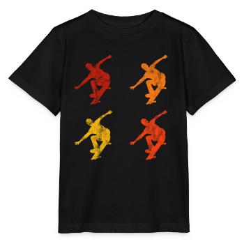 Skateboarder Skateboard Skater Skate Skateing - Stanley/Stella MINI CREATOR Kids’ T-Shirt - black - Front - Mikhail (115cm)