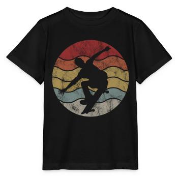 Skateboarder Skateboard Skater Skate Skateing - T-shirt bio MINI CREATOR Stanley/Stella Enfant - noir - Devant - Mikhail (115cm)