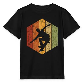 Skateboarder Skateboard Skater Skate Skateing - T-shirt bio MINI CREATOR Stanley/Stella Enfant - noir - Devant - Mikhail (115cm)