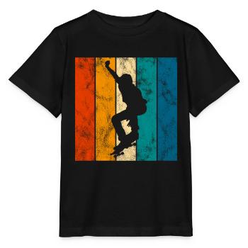 Skateboarder Skateboard Skater Skate Skateing - Stanley/Stella MINI CREATOR Kids’ T-Shirt - black - Front - Mikhail (115cm)