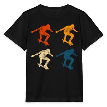 Skateboarder Skateboard Skater Skate Skateing - T-shirt bio MINI CREATOR Stanley/Stella Enfant - noir - Devant - Mikhail (115cm)