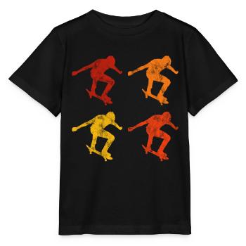 Skateboarder Skateboard Skater Skate Skateing - T-shirt bio MINI CREATOR Stanley/Stella Enfant - noir - Devant - Mikhail (115cm)