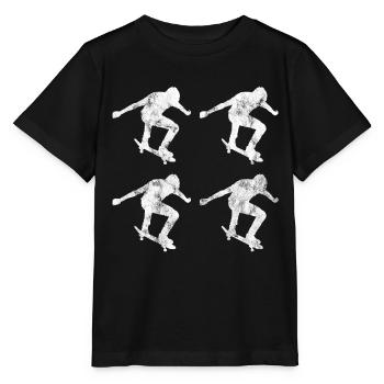 Skateboarder Skateboard Skater Skate Skateing - T-shirt bio MINI CREATOR Stanley/Stella Enfant - noir - Devant - Mikhail (115cm)
