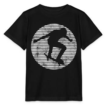 Skateboarder Skateboard Skater Skate Skateing - T-shirt bio MINI CREATOR Stanley/Stella Enfant - noir - Devant - Mikhail (115cm)