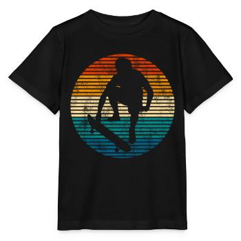 Skateboarder Skateboard Skater Skate Skateing - T-shirt bio MINI CREATOR Stanley/Stella Enfant - noir - Devant - Mikhail (115cm)