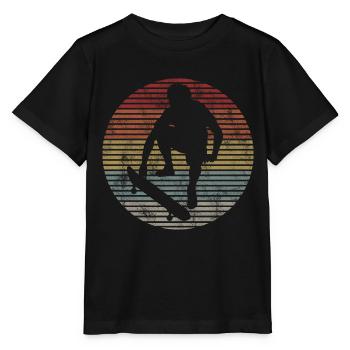 Skateboarder Skateboard Skater Skate Skateing - T-shirt bio MINI CREATOR Stanley/Stella Enfant - noir - Devant - Mikhail (115cm)