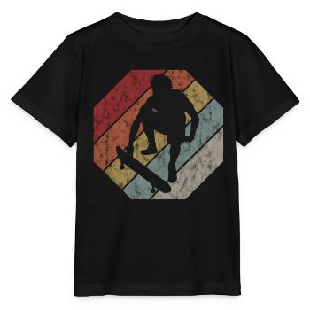 Skateboard Skateboarder Skater Skate Skateing - T-shirt bio MINI CREATOR Stanley/Stella Enfant - noir - Devant - Mikhail (115cm)