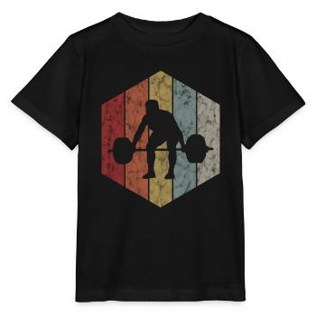 Bodybuilding Bodybuilder GYM Fitnessstudio Retro - Stanley/Stella MINI CREATOR Kids’ T-Shirt - black - Front - Mikhail (115cm)