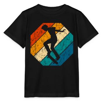 Skateboard Skateboarder Skater Skate Skateing - T-shirt bio MINI CREATOR Stanley/Stella Enfant - noir - Devant - Mikhail (115cm)
