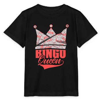 Bingo Queen - Jackpot - Couronne - T-shirt bio MINI CREATOR Stanley/Stella Enfant - noir - Devant - Mikhail (115cm)