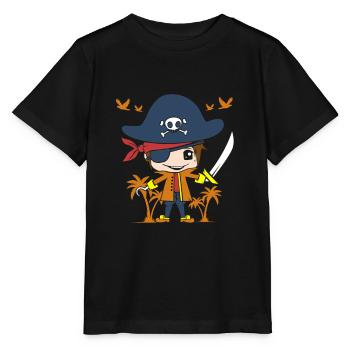 Pirat mignon petit garçon Pirates Pirates Petits - T-shirt bio MINI CREATOR Stanley/Stella Enfant - noir - Devant - Mikhail (115cm)