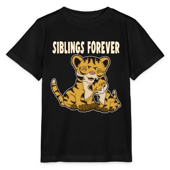 Siblings Forever Geschwister Brüder - Stanley/Stella Kinder T-Shirt MINI CREATOR  - Schwarz - Vorne - Mikhail (115cm)