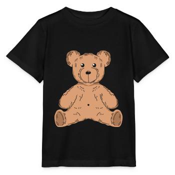 Teddybär Teddy - Stanley/Stella Kinder T-Shirt MINI CREATOR  - Schwarz - Vorne - Mikhail (115cm)