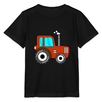 Roter Traktor Jungen Kindertraktor - Stanley/Stella Kinder T-Shirt MINI CREATOR  - Schwarz - Vorne - Mikhail (115cm)
