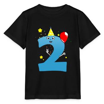 Anniversaire garçon 2 ans - T-shirt bio MINI CREATOR Stanley/Stella Enfant - noir - Devant - Mikhail (115cm)