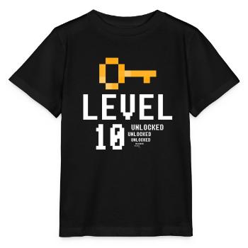 10e anniversaire gamer gaming 10 ans garçon - T-shirt bio MINI CREATOR Stanley/Stella Enfant - noir - Devant - Mikhail (115cm)