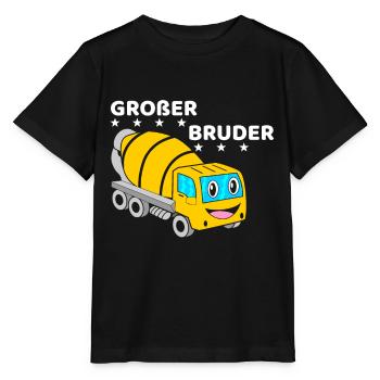 Großer Bruder Auto Groser Bruder Zementmischer - Stanley/Stella Kinder T-Shirt MINI CREATOR  - Schwarz - Vorne - Mikhail (115cm)