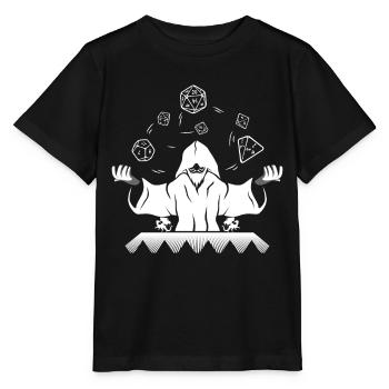 Game Master DM GOD D20 Wizard Tabletop Rollenspiel - Stanley/Stella Kinder T-Shirt MINI CREATOR  - Schwarz - Vorne - Mikhail (115cm)
