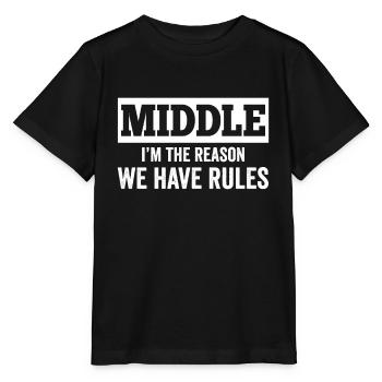 Oldest Middle Youngest Geschwister Partnerlook - Stanley/Stella Kinder T-Shirt MINI CREATOR  - Schwarz - Vorne - Mikhail (115cm)