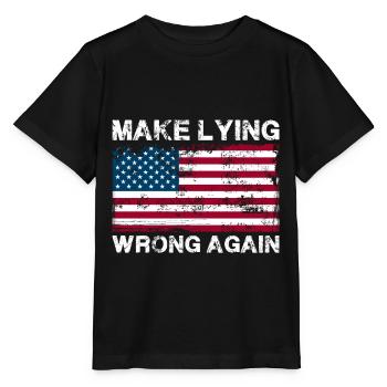 Anti- macht Lügen wieder falsch Protest - Stanley/Stella Kinder T-Shirt MINI CREATOR  - Schwarz - Vorne - Mikhail (115cm)