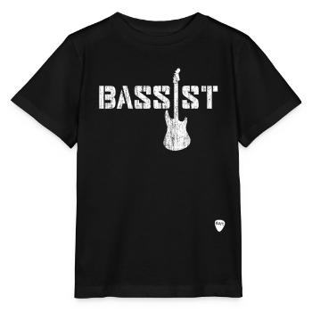 Bassist Bassist Clef Musikband - Stanley/Stella Kinder T-Shirt MINI CREATOR  - Schwarz - Vorne - Mikhail (115cm)