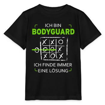 Ich bin Bodyguard Drei Gewinnt Lustig Witzig - Stanley/Stella Kinder T-Shirt MINI CREATOR  - Schwarz - Vorne - Mikhail (115cm)