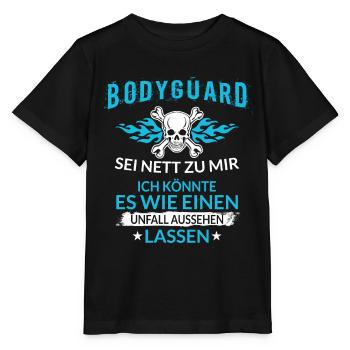 Lustiger Bodyguard Spruch Unfall Aussehen Lassen - Stanley/Stella Kinder T-Shirt MINI CREATOR  - Schwarz - Vorne - Mikhail (115cm)