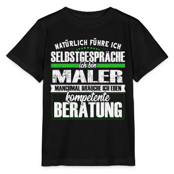 Maler Selbstgespräche Kompetente Beratung Lustig - Stanley/Stella Kinder T-Shirt MINI CREATOR  - Schwarz - Vorne - Mikhail (115cm)