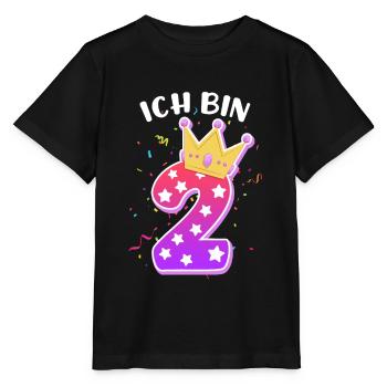 Ich bin 2 Jahre 2. Geburtstag Mädchen - Stanley/Stella Kinder T-Shirt MINI CREATOR  - Schwarz - Vorne - Mikhail (115cm)
