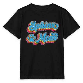 Sphinx Mama Sphinx Chat Sphynx Rétro Vintage - T-shirt bio MINI CREATOR Stanley/Stella Enfant - noir - Devant - Mikhail (115cm)
