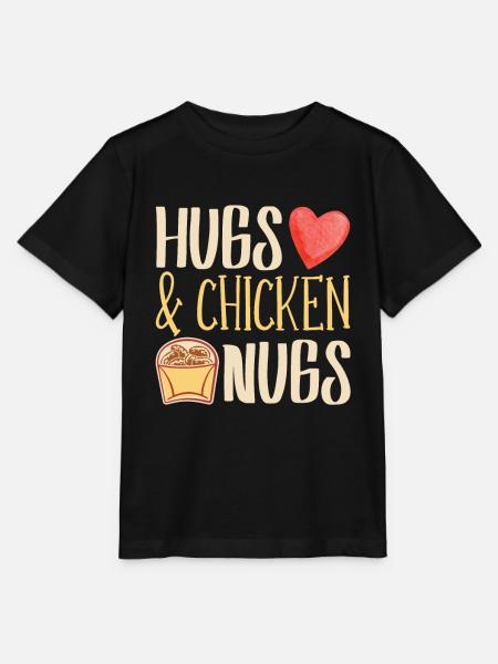 Umarmungen & Chicken Nugs Nugget Lover Chicken - Stanley/Stella T-shirt MINI CREATOR til børn - sort