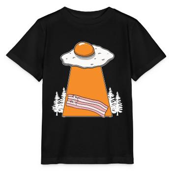 Speck Alien Entführung Frühstück Speck Liebhaber F - Stanley/Stella Kinder T-Shirt MINI CREATOR  - Schwarz - Vorne - Mikhail (115cm)