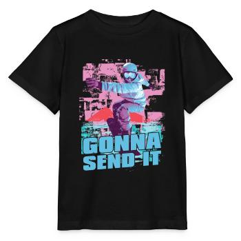 Werde Es Für Snowboarder Schicken - Stanley/Stella Kinder T-Shirt MINI CREATOR  - Schwarz - Vorne - Mikhail (115cm)