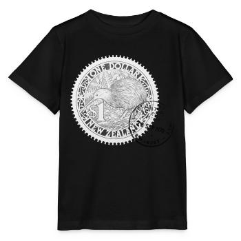 Timbre de Nouvelle-Zélande - T-shirt bio MINI CREATOR Stanley/Stella Enfant - noir - Devant - Mikhail (115cm)