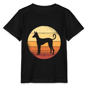 Podenco spanischer Jagdhund Grafik - Stanley/Stella Kinder T-Shirt MINI CREATOR  - Schwarz - Vorne - Mikhail (115cm)
