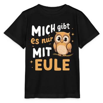 oiseau de nuit hibou hibou oiseau - T-shirt bio MINI CREATOR Stanley/Stella Enfant - noir - Devant - Mikhail (115cm)
