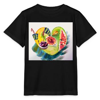Obst fürs Herz - Stanley/Stella Kinder T-Shirt MINI CREATOR  - Schwarz - Vorne - Mikhail (115cm)