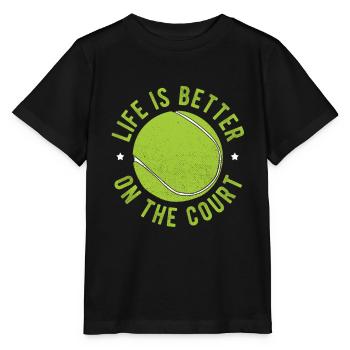 Tennisplatz Spruch Für Tennis - Stanley/Stella Kinder T-Shirt MINI CREATOR  - Schwarz - Vorne - Mikhail (115cm)
