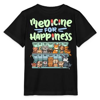 Meine Glückliche Medizin Jeden Tag Pille - Stanley/Stella Kinder T-Shirt MINI CREATOR  - Schwarz - Vorne - Mikhail (115cm)