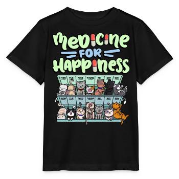 Meine Glückliche Medizin Jeden Tag Pille - Stanley/Stella Kinder T-Shirt MINI CREATOR  - Schwarz - Vorne - Mikhail (115cm)
