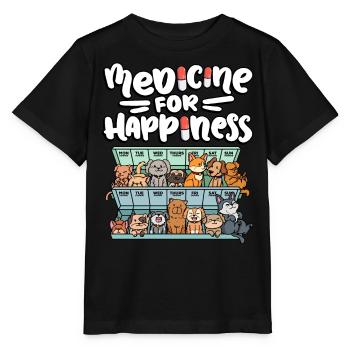 Meine Glückliche Medizin Jeden Tag Pille - Stanley/Stella Kinder T-Shirt MINI CREATOR  - Schwarz - Vorne - Mikhail (115cm)
