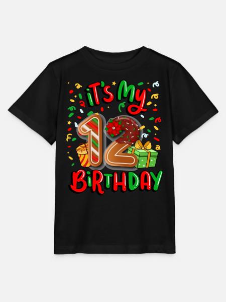 It's my 12 birthday Christmas present 12. - Stanley/Stella MINI CREATOR Kids’ T-Shirt - black