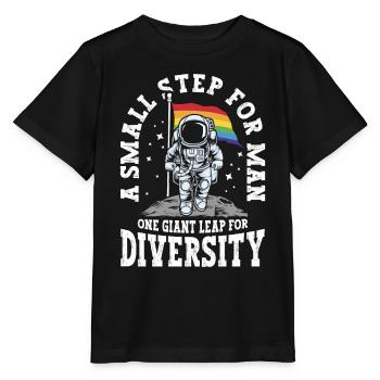 A small step for man A big step - Stanley/Stella MINI CREATOR Kids’ T-Shirt - black - Front - Mikhail (115cm)