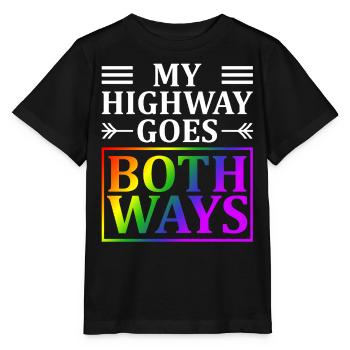 Mon autoroute va dans les deux sens Lgbt - T-shirt bio MINI CREATOR Stanley/Stella Enfant - noir - Devant - Mikhail (115cm)